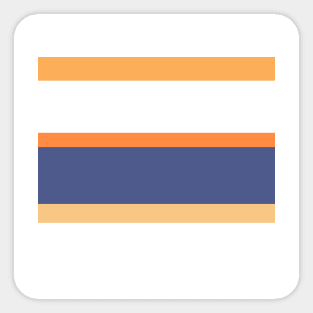 A fine compound of Twilight, White, Topaz, Rajah and Orangeish stripes. Sticker